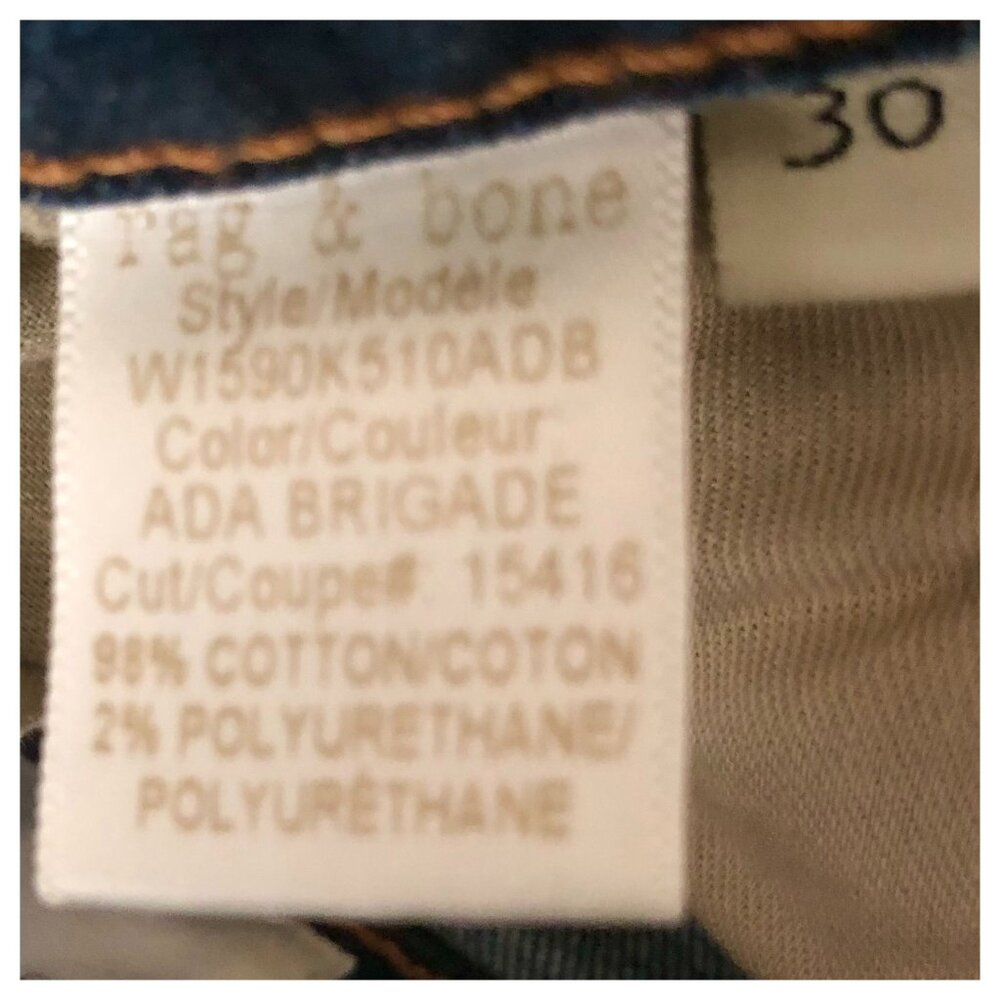 Rag & Bone Dre Distressed & Repaired Mid-Rise Skinny Jeans - Picture 5 of 5